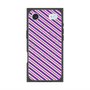 プレミアムスクエアケース with MagSafe［ Small Stripe - Purple × Pink ］