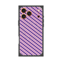 プレミアムスクエアケース with MagSafe［ Small Stripe - Purple × Pink ］