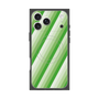 プレミアムスクエアケース with MagSafe［ Middle Stripe - Green ］