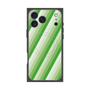 プレミアムスクエアケース with MagSafe［ Middle Stripe - Green ］
