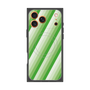 プレミアムスクエアケース with MagSafe［ Middle Stripe - Green ］