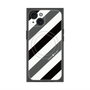 プレミアムスクエアケース with MagSafe［ Big Stripe - Black × Gray ］