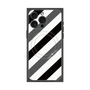 プレミアムスクエアケース with MagSafe［ Big Stripe - Black × Gray ］