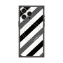 プレミアムスクエアケース with MagSafe［ Big Stripe - Black × Gray ］