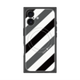 プレミアムスクエアケース with MagSafe［ Big Stripe - Black × Gray ］