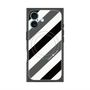 プレミアムスクエアケース with MagSafe［ Big Stripe - Black × Gray ］