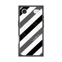 プレミアムスクエアケース with MagSafe［ Big Stripe - Black × Gray ］