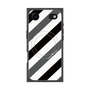 プレミアムスクエアケース with MagSafe［ Big Stripe - Black × Gray ］