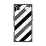 プレミアムスクエアケース with MagSafe［ Big Stripe - Black × Gray ］