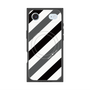 プレミアムスクエアケース with MagSafe［ Big Stripe - Black × Gray ］