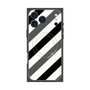 プレミアムスクエアケース with MagSafe［ Big Stripe - Black × Gray ］