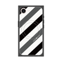 プレミアムスクエアケース with MagSafe［ Big Stripe - Black × Gray ］