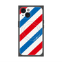 プレミアムスクエアケース with MagSafe［ Big Stripe - Red × Blue ］