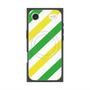 プレミアムスクエアケース with MagSafe［ Big Stripe - Green × Yellow ］