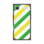 プレミアムスクエアケース with MagSafe［ Big Stripe - Green × Yellow ］