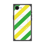プレミアムスクエアケース with MagSafe［ Big Stripe - Green × Yellow ］
