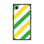 プレミアムスクエアケース with MagSafe［ Big Stripe - Green × Yellow ］