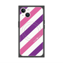 プレミアムスクエアケース with MagSafe［ Big Stripe - Purple × Pink ］