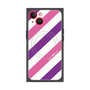 プレミアムスクエアケース with MagSafe［ Big Stripe - Purple × Pink ］