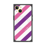 プレミアムスクエアケース with MagSafe［ Big Stripe - Purple × Pink ］