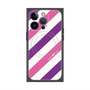 プレミアムスクエアケース with MagSafe［ Big Stripe - Purple × Pink ］