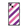 プレミアムスクエアケース with MagSafe［ Big Stripe - Purple × Pink ］
