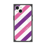 プレミアムスクエアケース with MagSafe［ Big Stripe - Purple × Pink ］