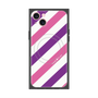 プレミアムスクエアケース with MagSafe［ Big Stripe - Purple × Pink ］