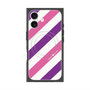 プレミアムスクエアケース with MagSafe［ Big Stripe - Purple × Pink ］