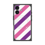 プレミアムスクエアケース with MagSafe［ Big Stripe - Purple × Pink ］