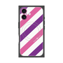 プレミアムスクエアケース with MagSafe［ Big Stripe - Purple × Pink ］