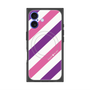 プレミアムスクエアケース with MagSafe［ Big Stripe - Purple × Pink ］