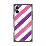 プレミアムスクエアケース with MagSafe［ Big Stripe - Purple × Pink ］