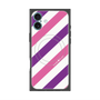 プレミアムスクエアケース with MagSafe［ Big Stripe - Purple × Pink ］