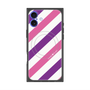 プレミアムスクエアケース with MagSafe［ Big Stripe - Purple × Pink ］