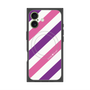 プレミアムスクエアケース with MagSafe［ Big Stripe - Purple × Pink ］