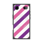 プレミアムスクエアケース with MagSafe［ Big Stripe - Purple × Pink ］