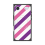 プレミアムスクエアケース with MagSafe［ Big Stripe - Purple × Pink ］