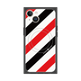 プレミアムスクエアケース with MagSafe［ Big Stripe - Red × Black ］