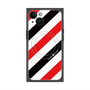 プレミアムスクエアケース with MagSafe［ Big Stripe - Red × Black ］