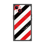 プレミアムスクエアケース with MagSafe［ Big Stripe - Red × Black ］