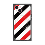 プレミアムスクエアケース with MagSafe［ Big Stripe - Red × Black ］