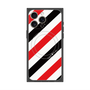 プレミアムスクエアケース with MagSafe［ Big Stripe - Red × Black ］