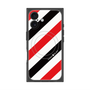 プレミアムスクエアケース with MagSafe［ Big Stripe - Red × Black ］