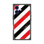 プレミアムスクエアケース with MagSafe［ Big Stripe - Red × Black ］