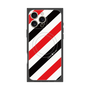 プレミアムスクエアケース with MagSafe［ Big Stripe - Red × Black ］