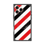 プレミアムスクエアケース with MagSafe［ Big Stripe - Red × Black ］