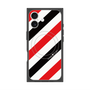 プレミアムスクエアケース with MagSafe［ Big Stripe - Red × Black ］