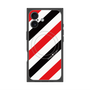 プレミアムスクエアケース with MagSafe［ Big Stripe - Red × Black ］
