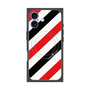 プレミアムスクエアケース with MagSafe［ Big Stripe - Red × Black ］